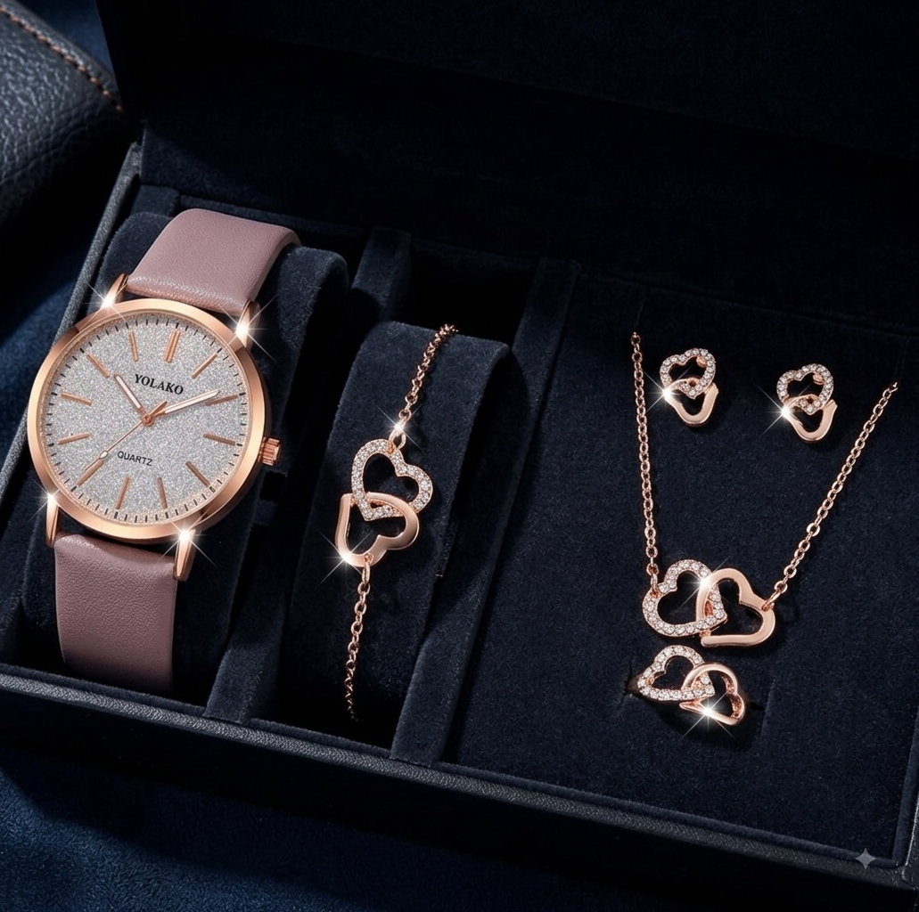 WOMEN 6 pic jewellery with watch